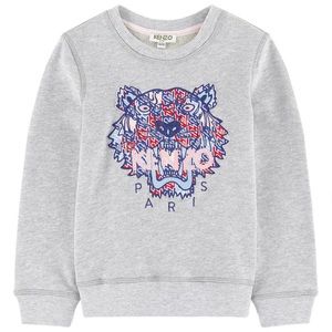 Kenzo Color Tiger Gray Sweatshirt